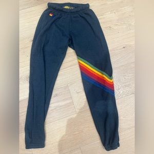 Aviator Nation 7 strip disco sweatpants 🌈